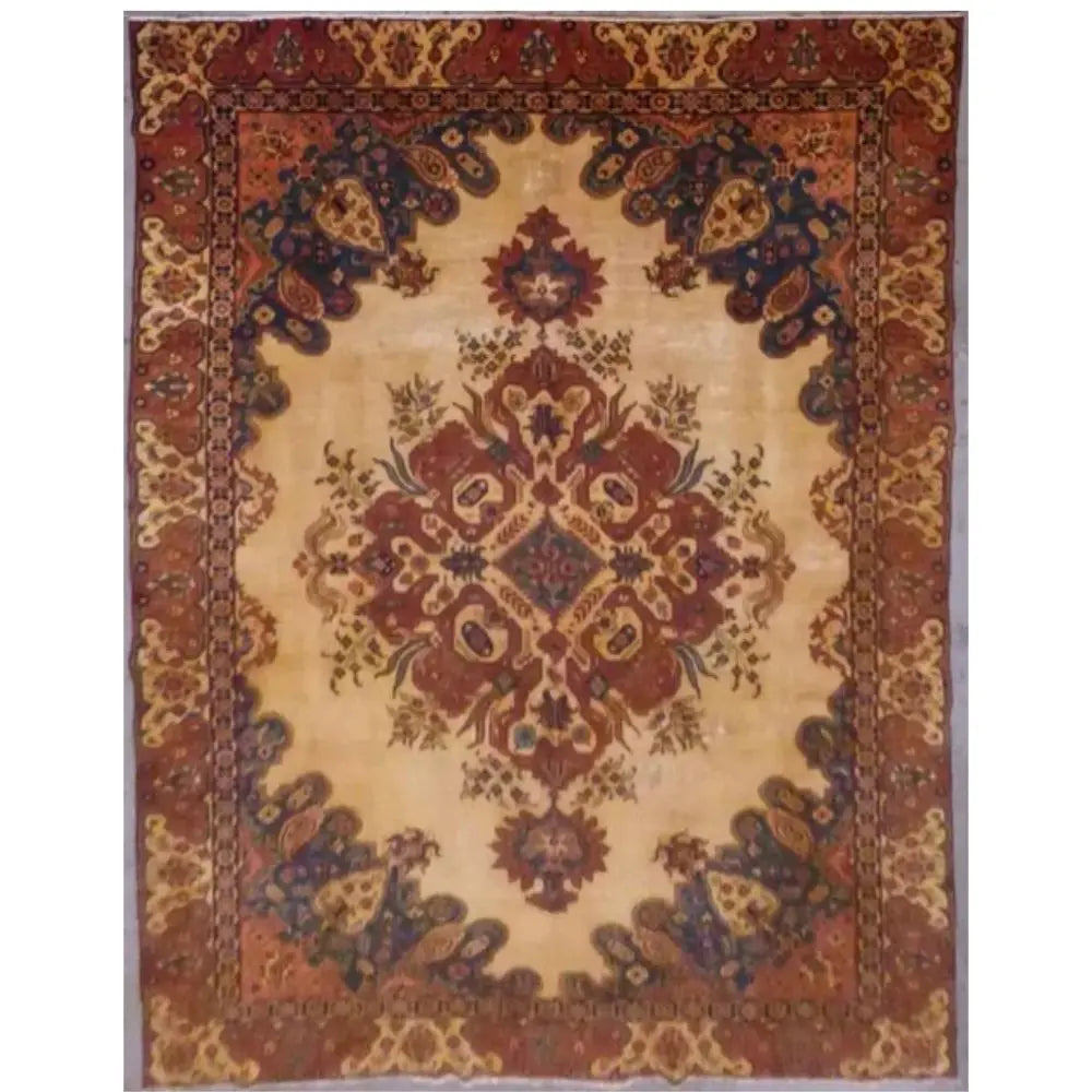 One Of The Kind Persian Tabriz Rug 11'4" x 8'7" zandirugs